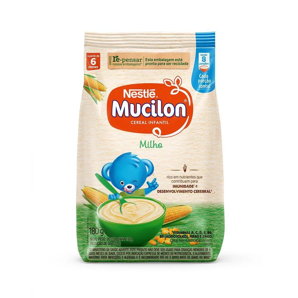Mucilon Milho Cereal Infantil Sachê 180g