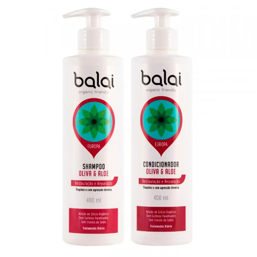 Shampoo e Condicionador Balai Oliva e Aloe 400ml cada