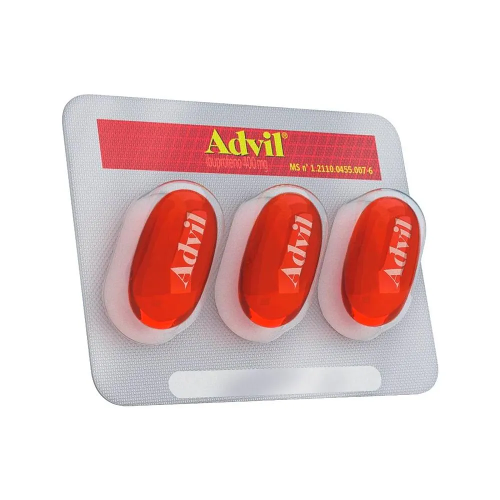 Advil 400mg Cartela com 3 Cápsulas Líquidas