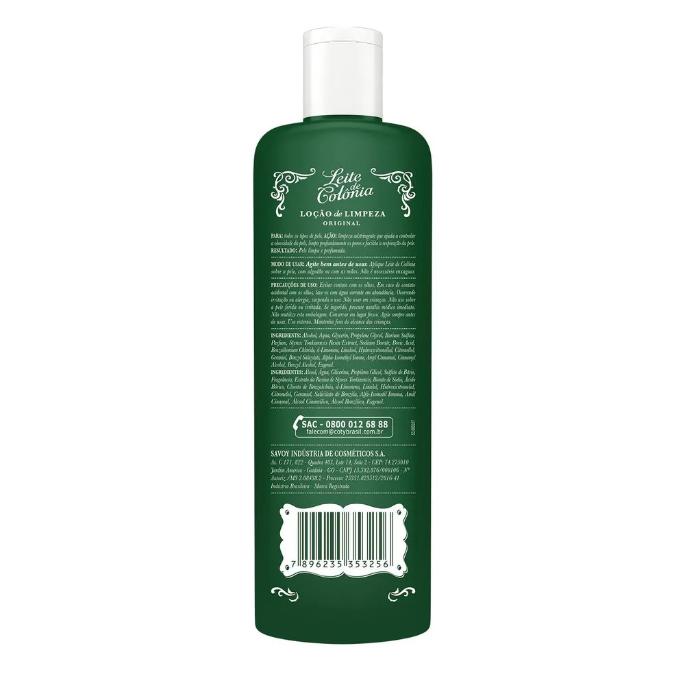 Loção de Limpeza Leite de Colônia Original 200ml