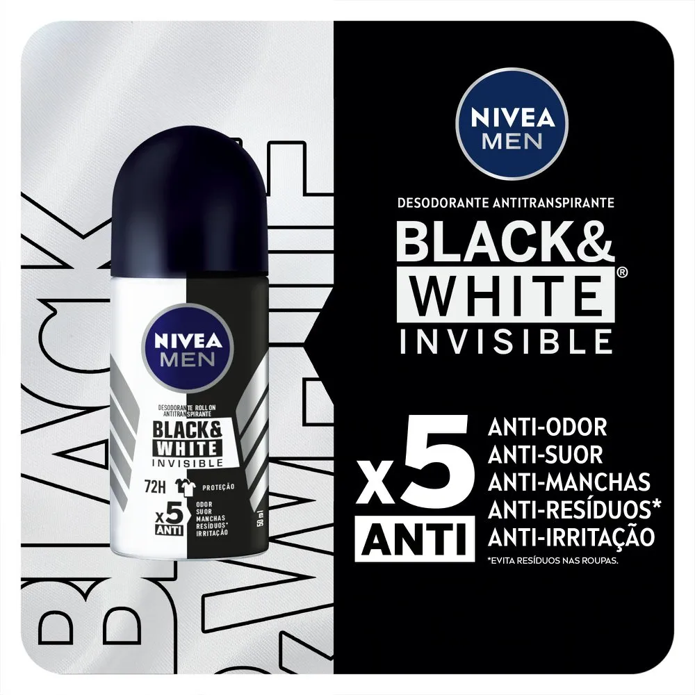 DES NIVEA ROLL ON MEN BLC&WHT 50ML