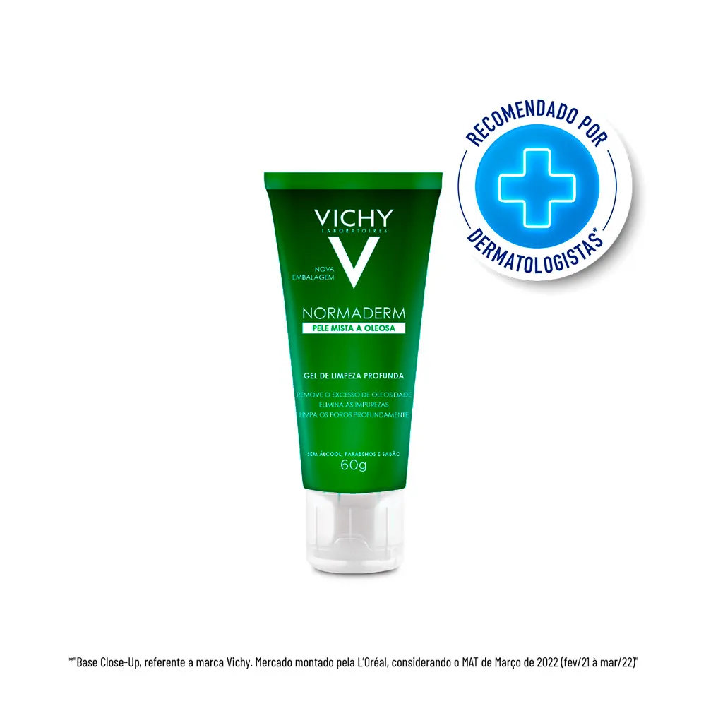 Normaderm Vichy Gel de Limpeza Profunda Facial 60g - Drogaria Araujo
