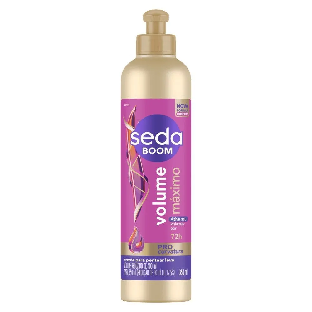 Creme para Pentear Leve Seda Boom Pro Curvatura Volume Máximo 350ml