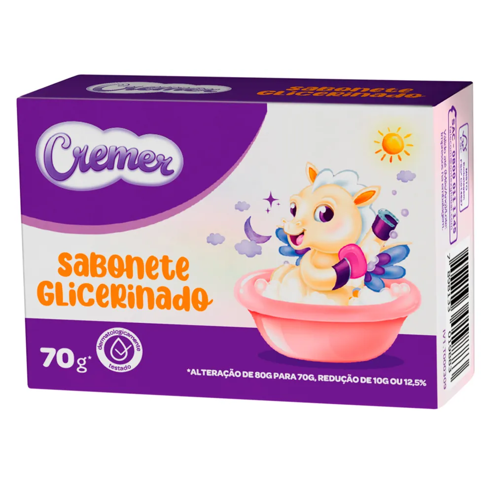 Sabonete em Barra Cremer Glicerinado 70g Caixa