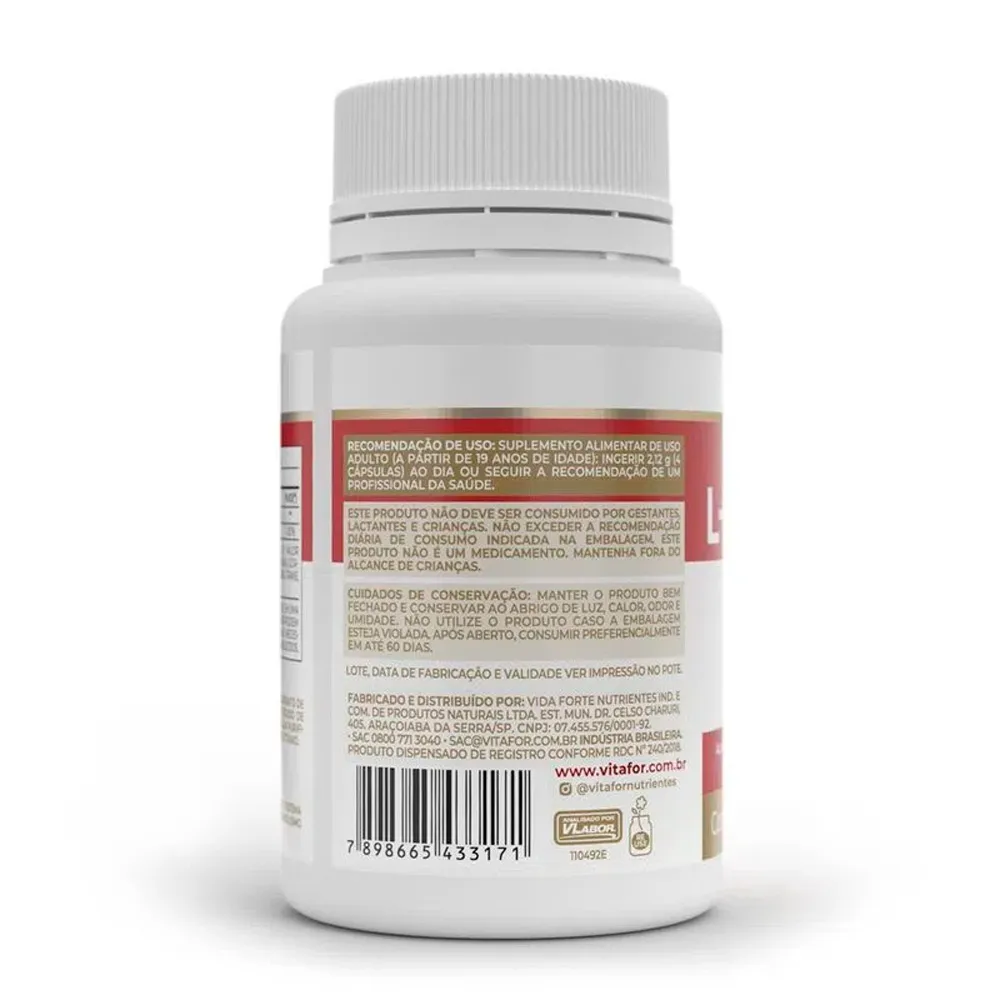 L-Carnitina 500mg Vitafor 60 Cápsulas_2