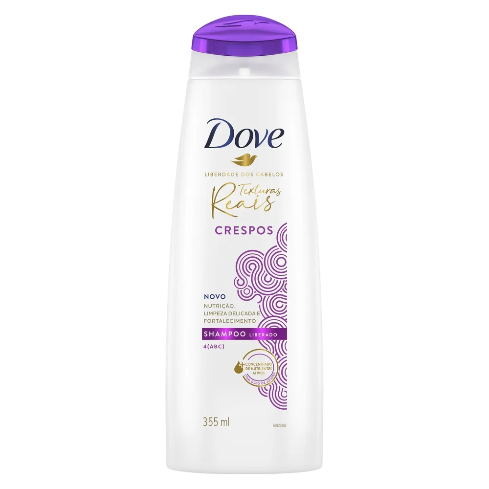 Shampoo Dove Texturas Reais Cabelos Crespos 355ml