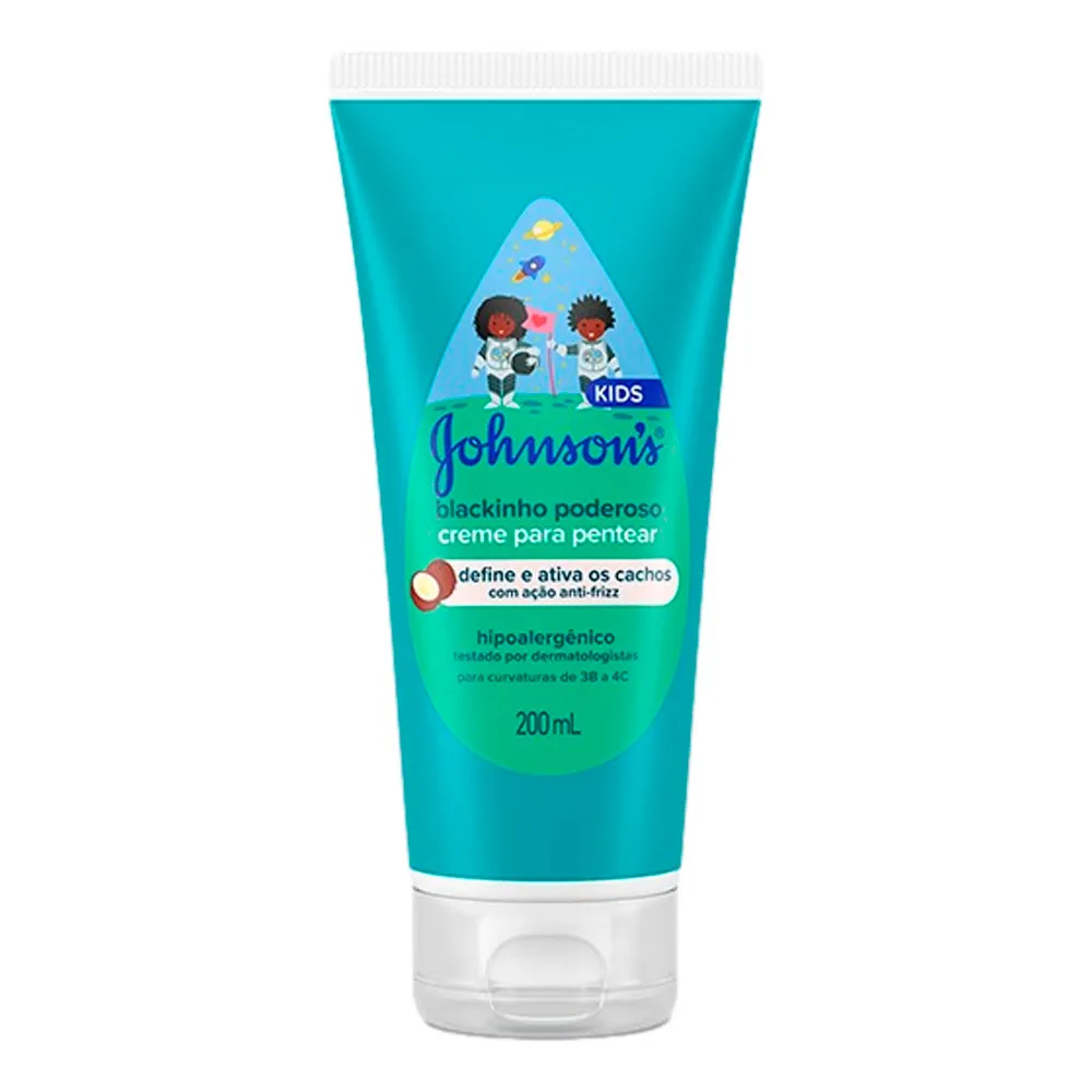 Creme para Pentear Johnson's Kids Blackinho Poderoso 200ml