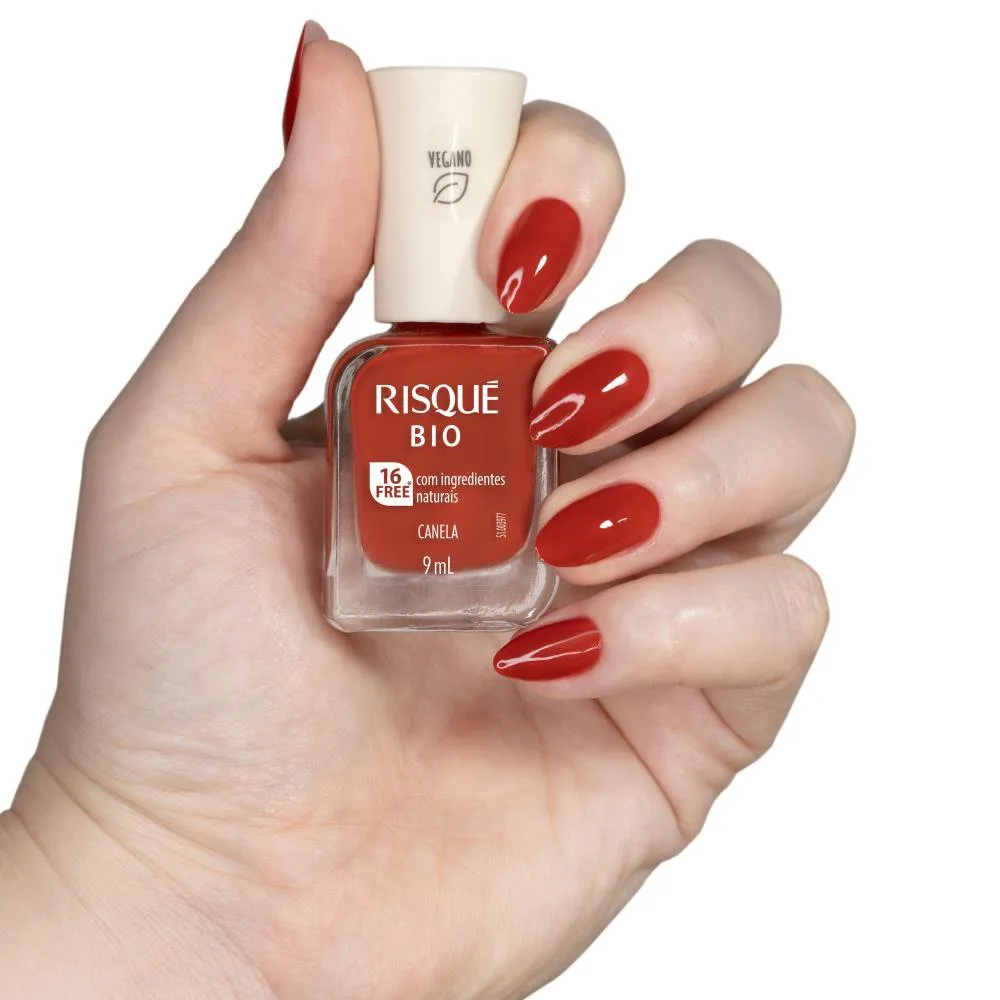 Esmalte Risqué Bio Vermelho Cremoso Canela 9ml