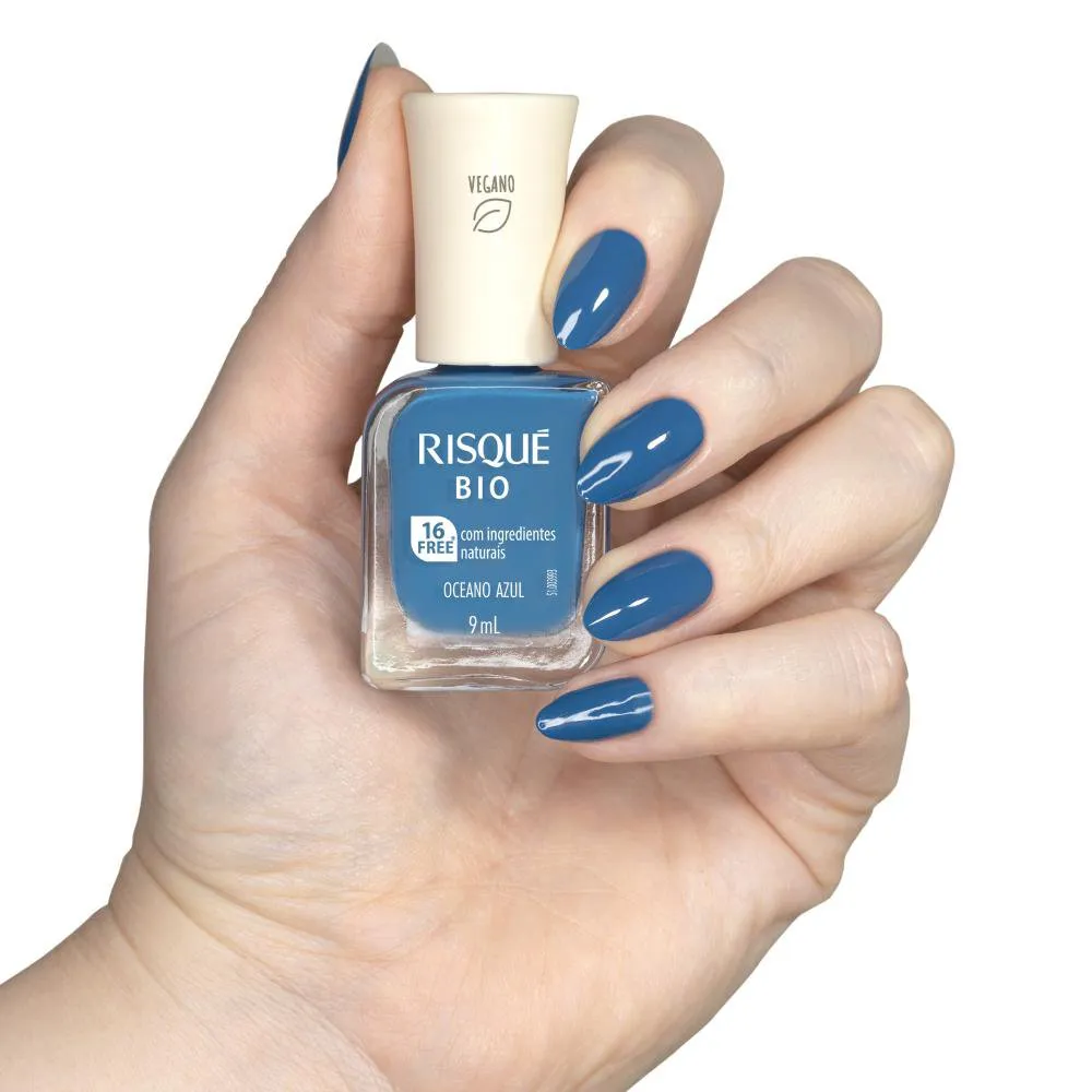 Esmalte Risqué Bio Azul Cremoso Oceano Azul