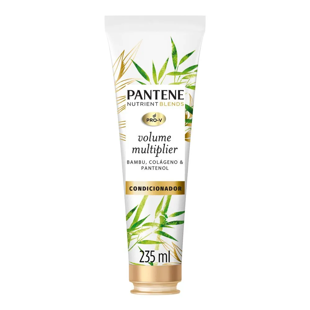 Condicionador Pantene Nutrient Blends Multiplicador de Volume com Bambu, Colágeno e Pantenol 235ml