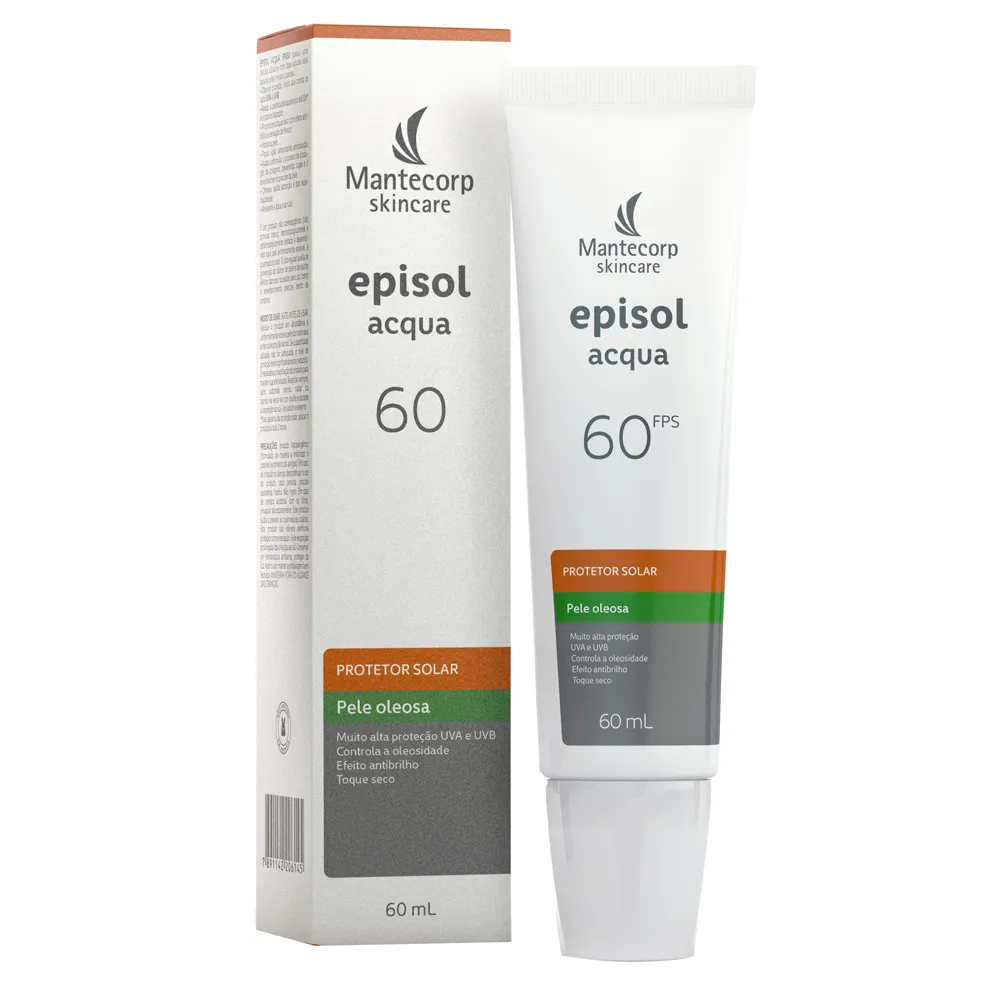 Protetor Solar Episol Acqua FPS 60 Pele Oleosa 60ml