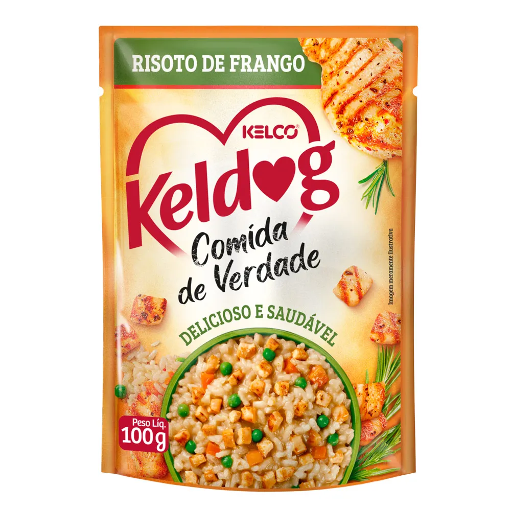 Ração Úmida para Cachorro Keldog Risoto de Frango em Sachê 100g