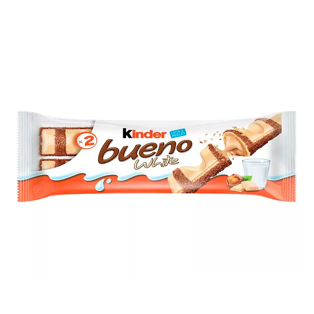 Chocolate Kinder Bueno White com 2 unidades 39g