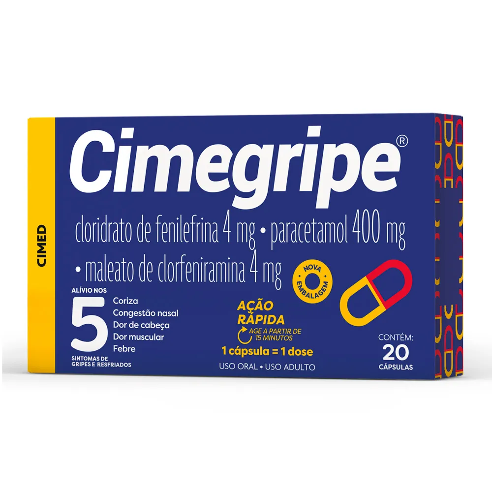 Cimegripe com 20 Cápsulas