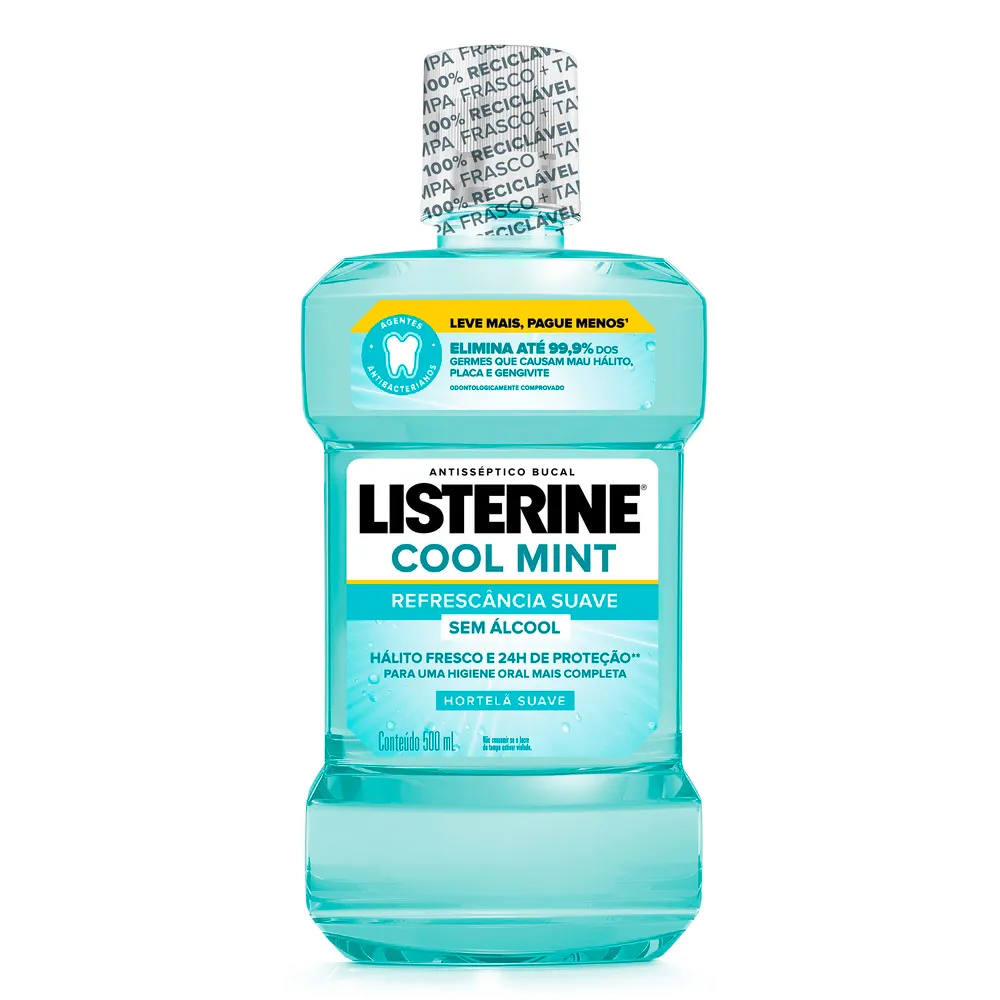 Enxaguante Bucal Listerine Zero Menta Suave 500ml