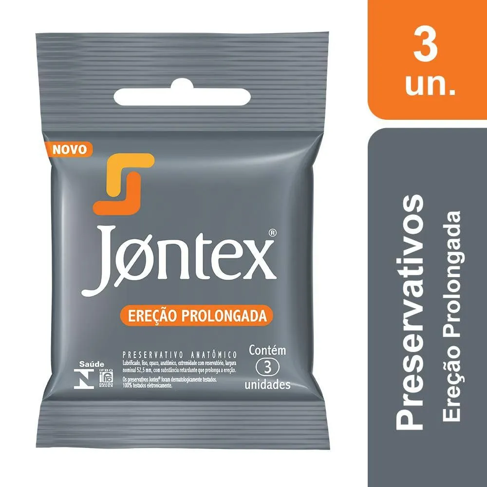 Preservativo Jontex Ereção Prolongada 3 Unidades - Drogaria Araujo