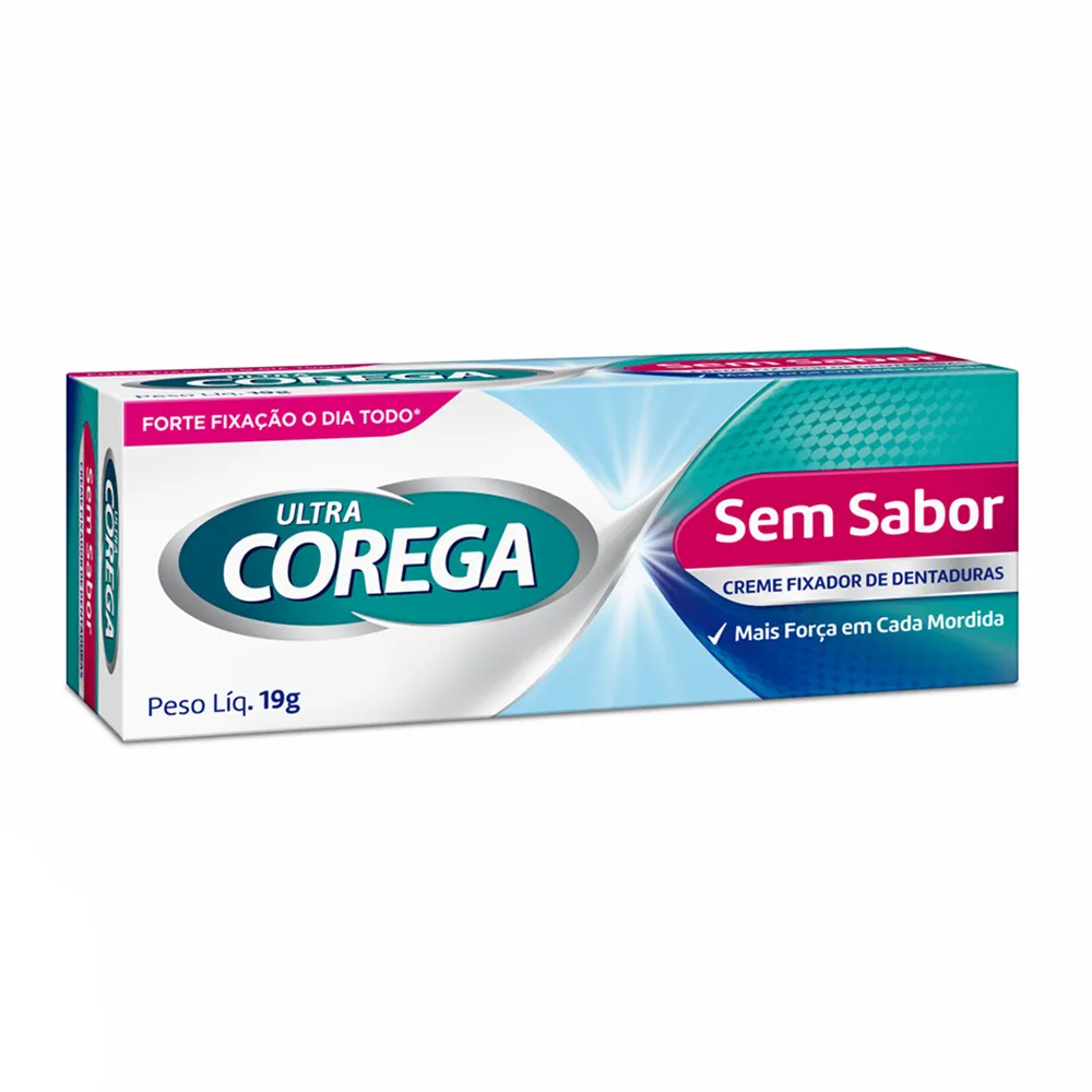 Corega Ultra Creme Fixador de Dentadura Sem Sabor 19g