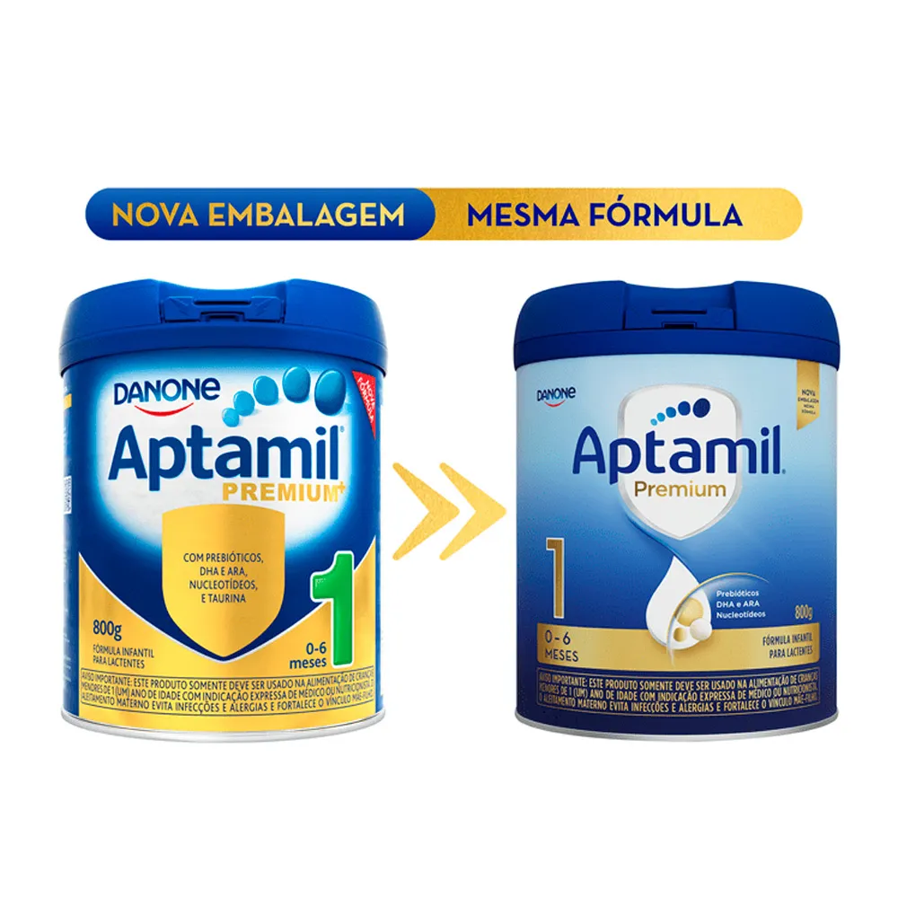 Fórmula Infantil Aptamil Premium 1 0-6 meses 800g - Drogaria