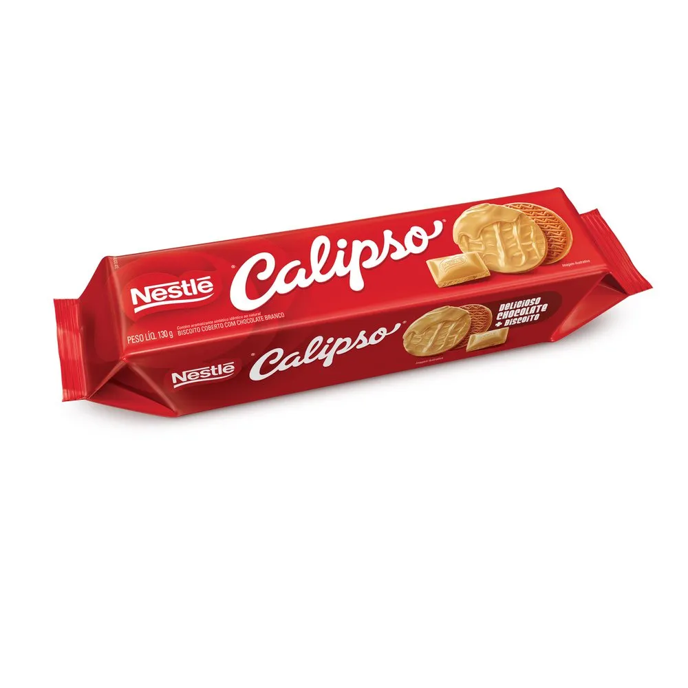 Biscoito Calipso Coberto com Chocolate Branco 130g