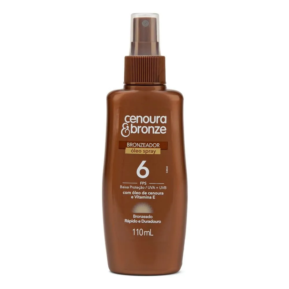 Óleo Bronzeador FPS 6 Cenoura e Bronze 110ml