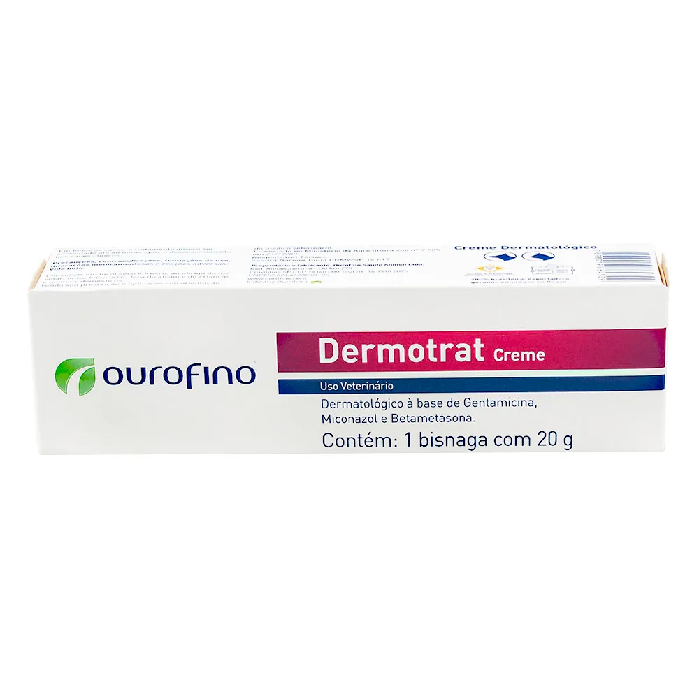 Dermotrat Creme Uso Veterinário com 20g