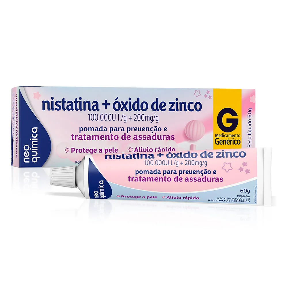 Nistatina + Óxido de Zinco Neo Química Genérico Pomada com 60g ...