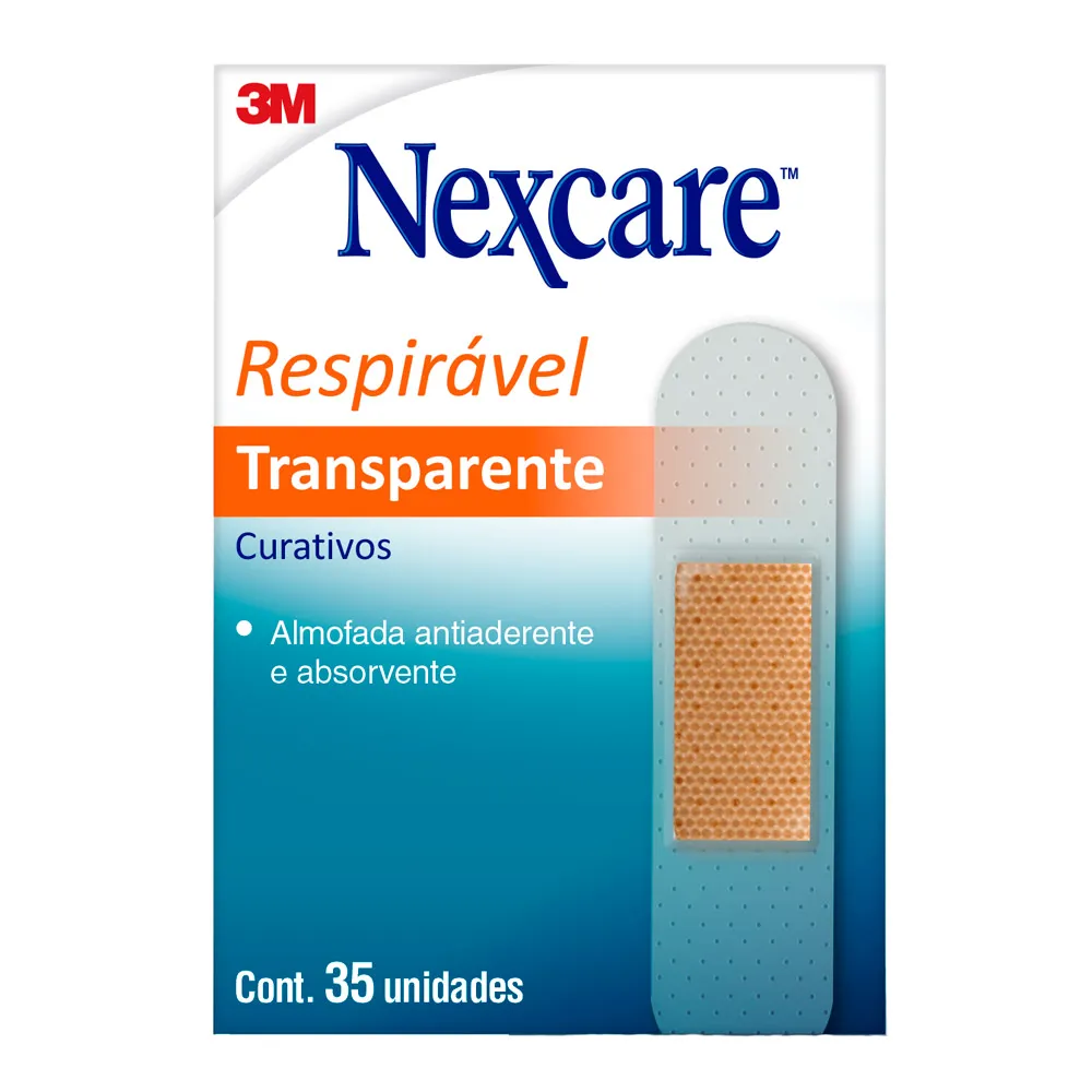 Curativo Nexcare Transparente com 35 unidades