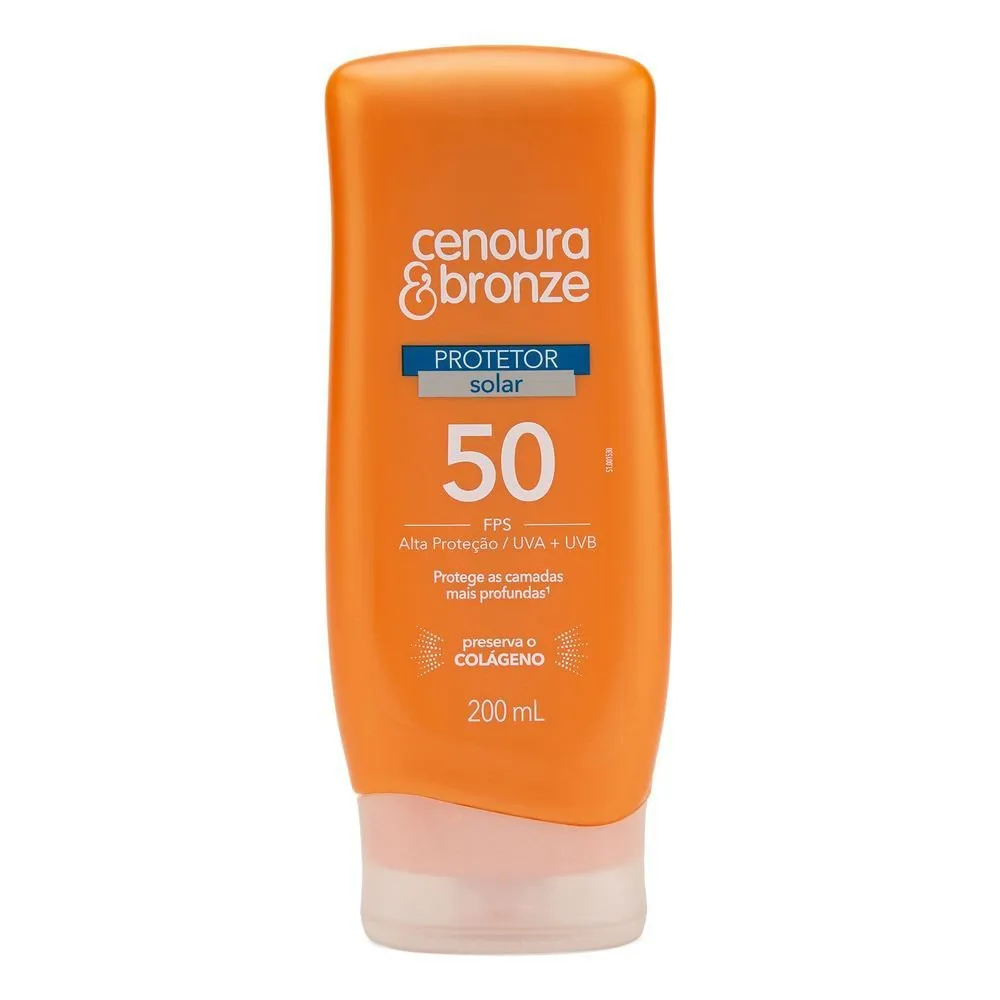 Protetor Solar FPS 50 Cenoura e Bronze 200ml