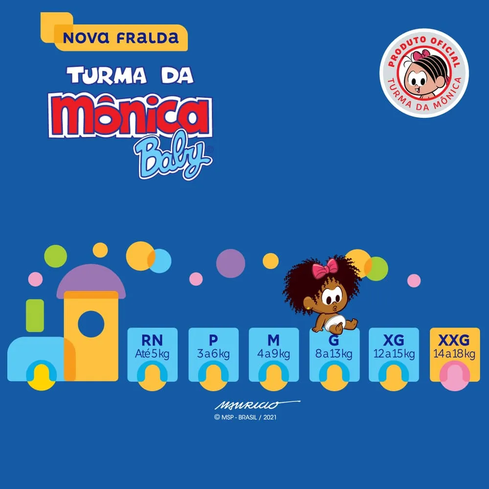 Fralda Turma da Mônica Baby Jumbo