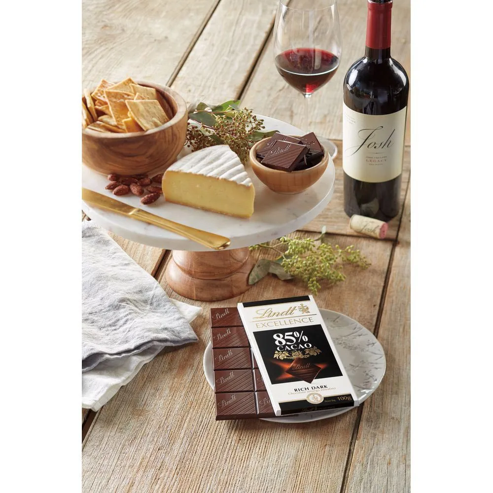 Chocolate Lindt Excellence 85% Cocao Rich Dark 100g - Drogaria Araujo