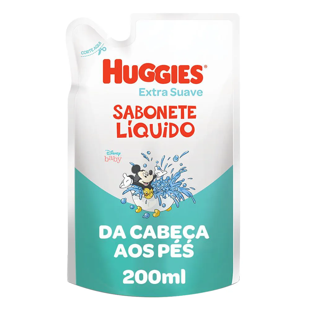 Sabonete Líquido Infantil Huggies Extra Suave Refil 200ml