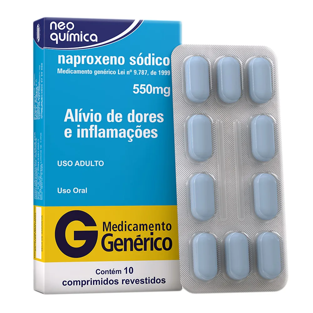 Naproxeno 550mg Neo Química Genérico com 10 Comprimidos