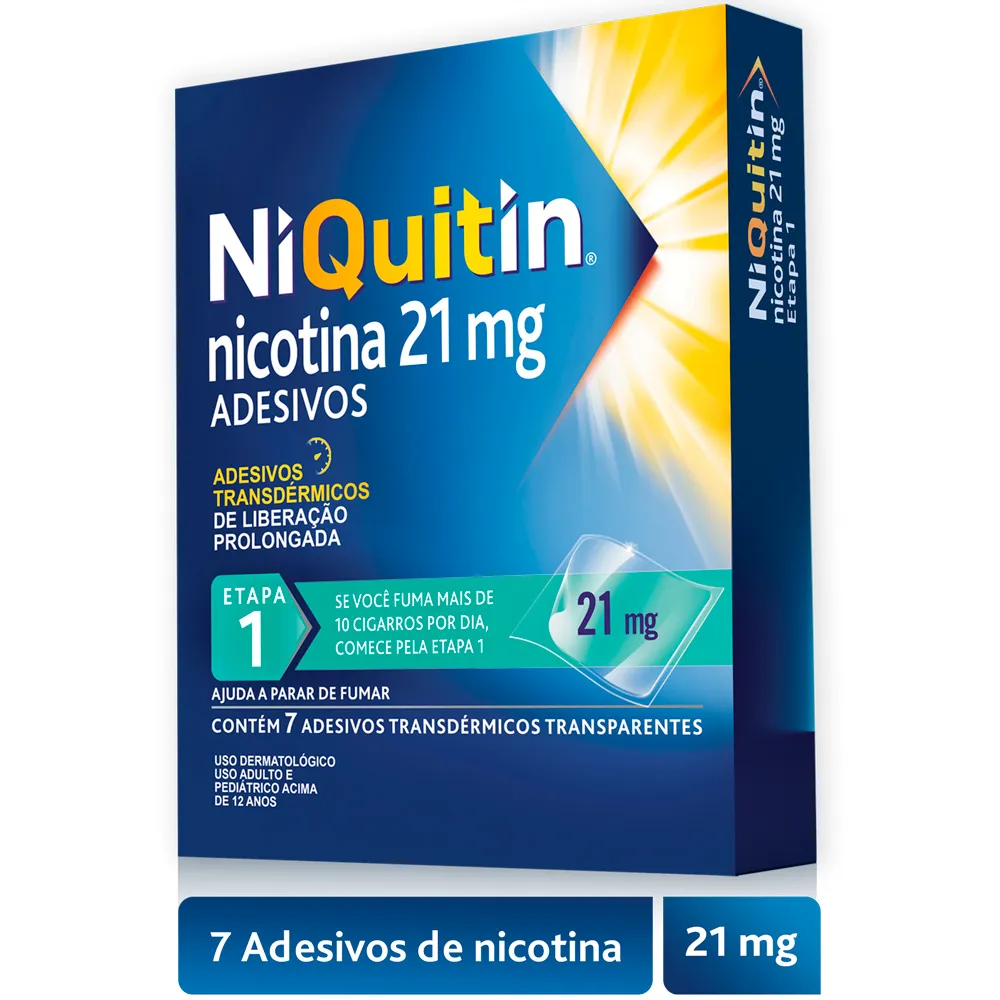 NiQuitin Adesivo 21mg com 7 Adesivos de Nicotina