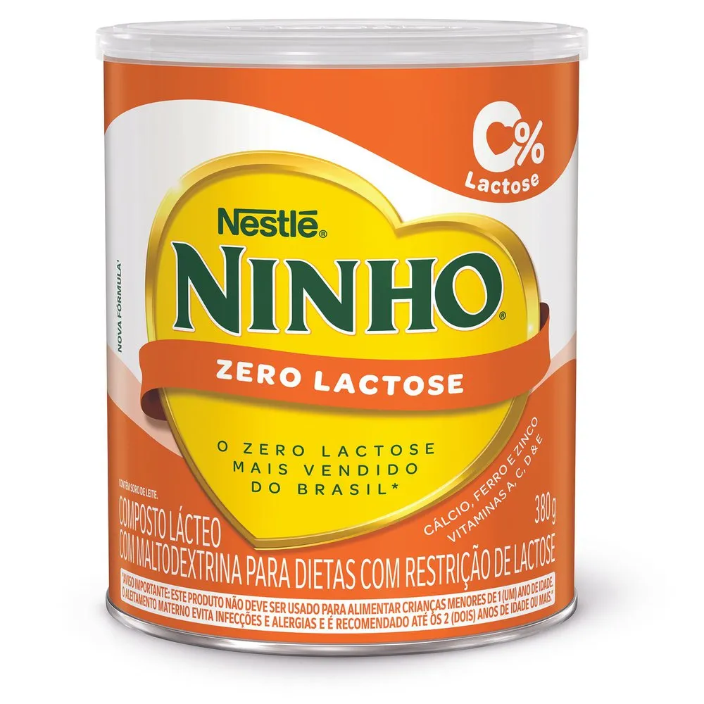 Ninho Zero Lactose Forti+ Lata 380g