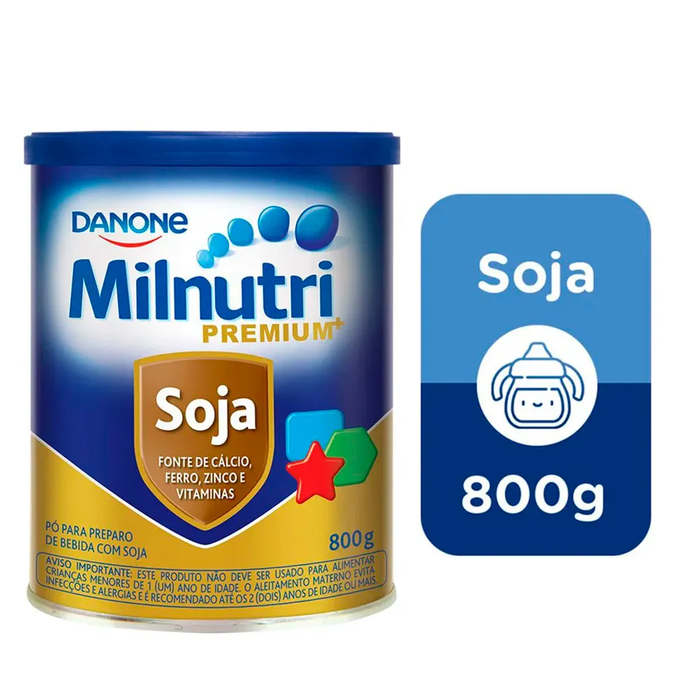 Milnutri Premium Soja Danone Pó para Preparo de Bebida com Soja com 800g