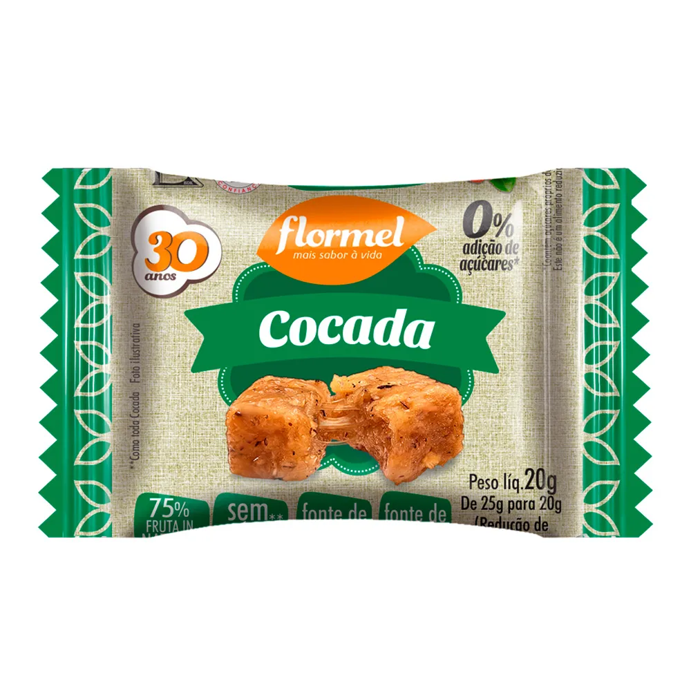 Cocada Flormel Zero Adição de Açúcares 20g