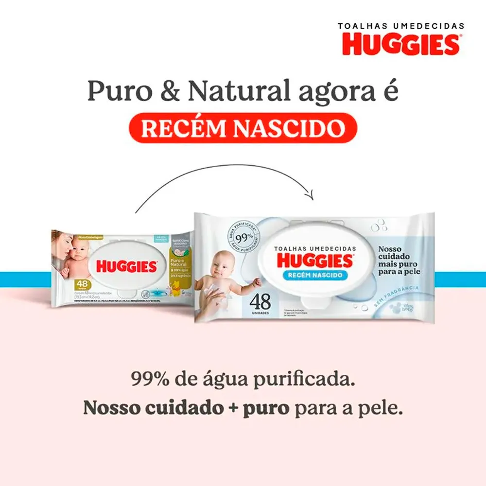 Lenços Umedecidos Huggies Recém Nascido 48 Unidades