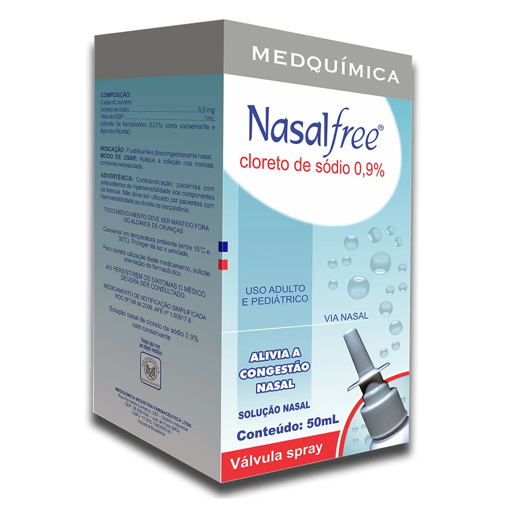 Nasalfree Solução Nasal Spray com 50ml