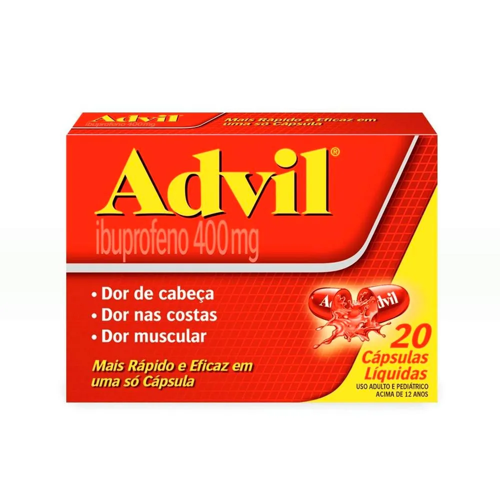 Advil 400mg com 20 Cápsulas Líquidas