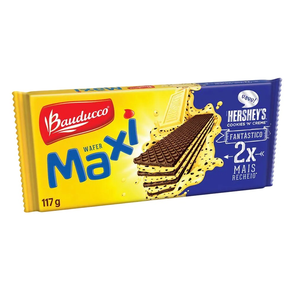 Biscoito Wafer Bauducco Maxi Cookies 117g
