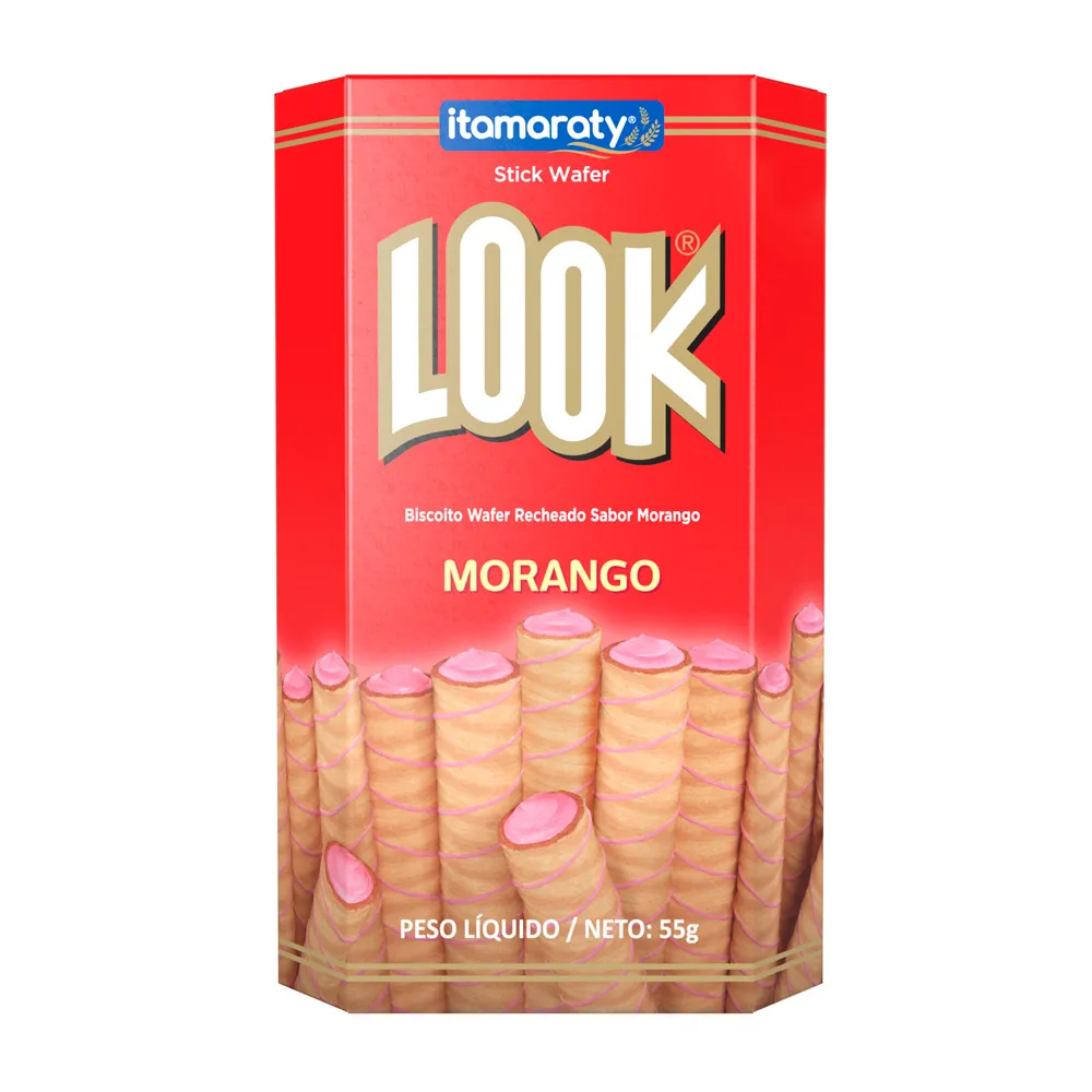 Stick Wafer Biscoito Itamaraty Sabor Morango 55g