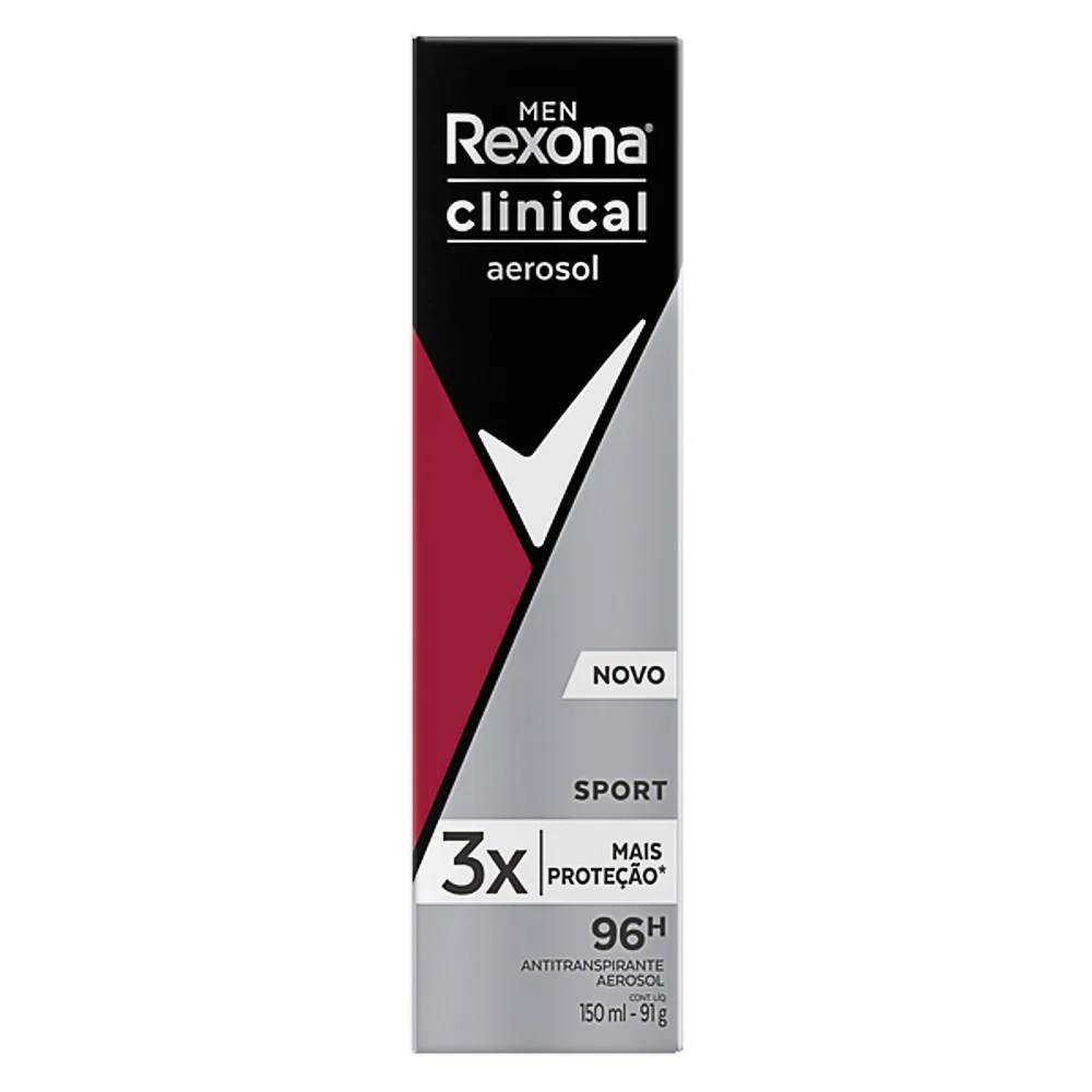 Desodorante Rexona Men Clinical Sport Aerosol Antitranspirante 96h 150ml