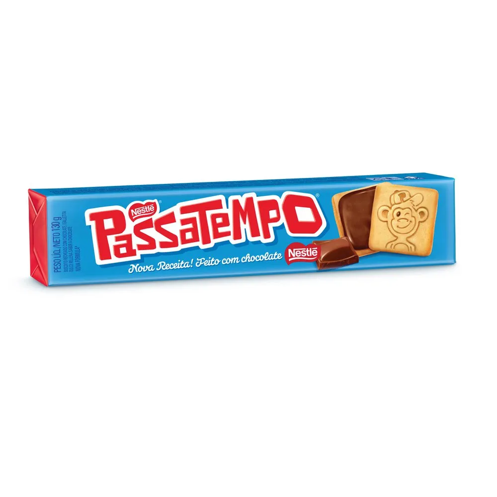 Biscoito Nestlé Passatempo Recheado Chocolate com 130g