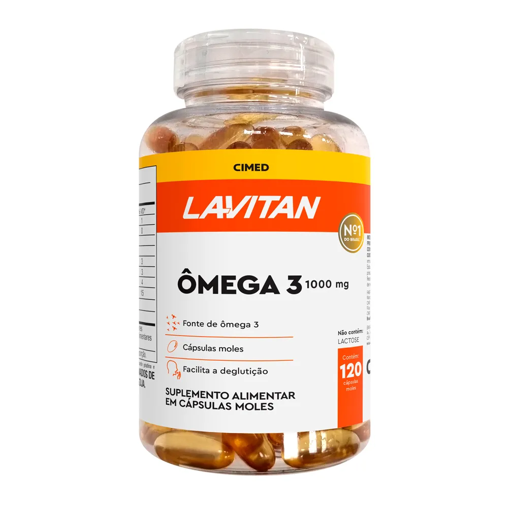 Lavitan Ômega 3 1000mg com 120 Cápsulas Pote