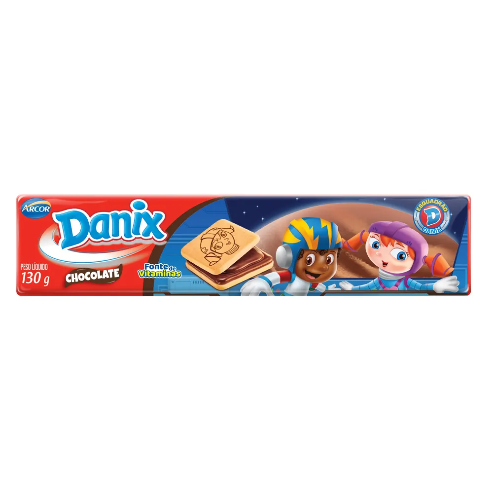 Biscoito Recheado Danix Sabor Chocolate 130g