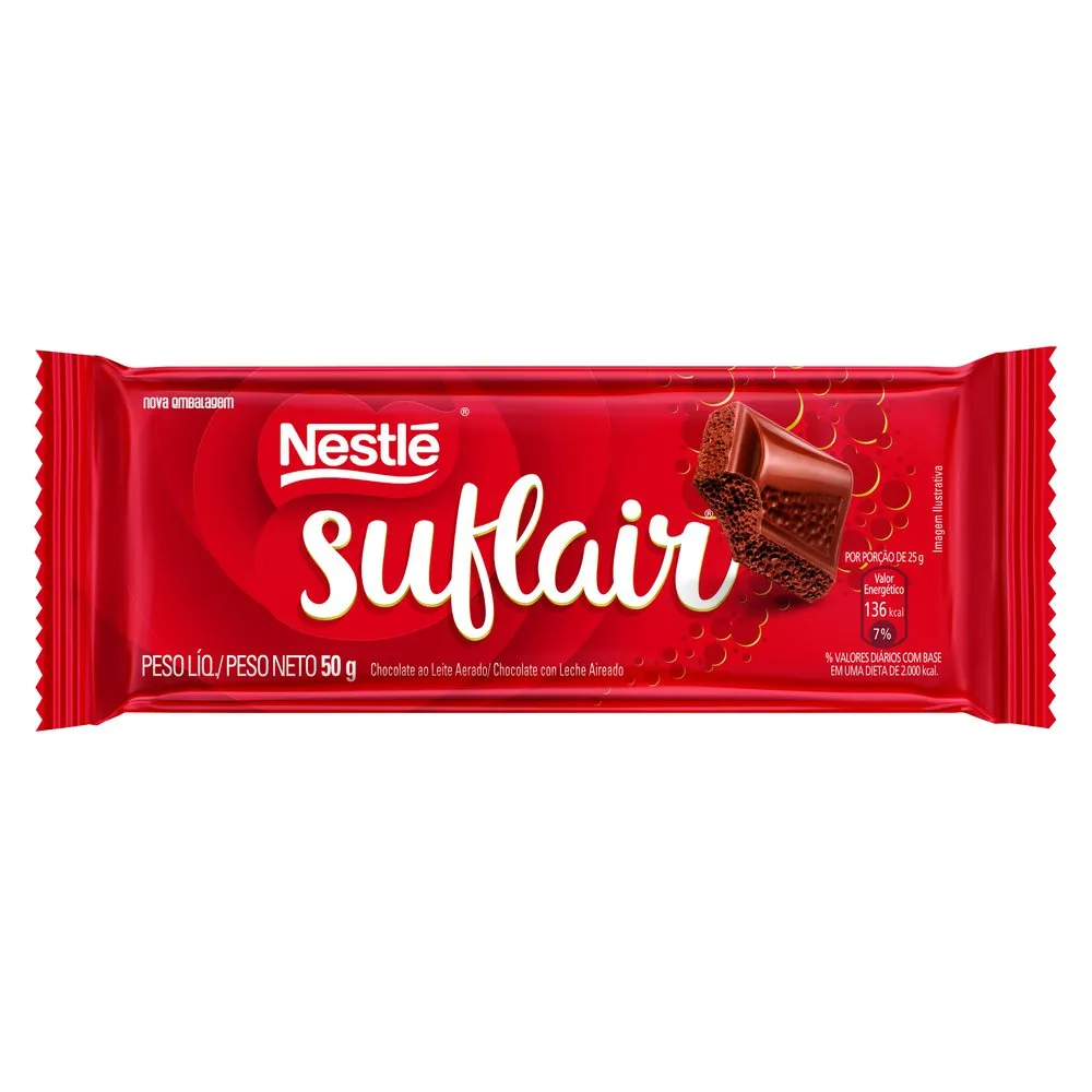 Chocolate Nestlé Suflair Ao Leite 50g