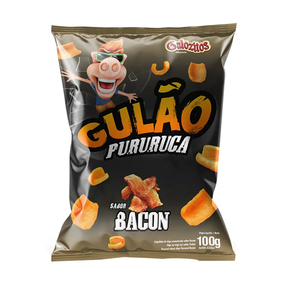 Salgadinho Gulão Pururuca Sabor Bacon 100g