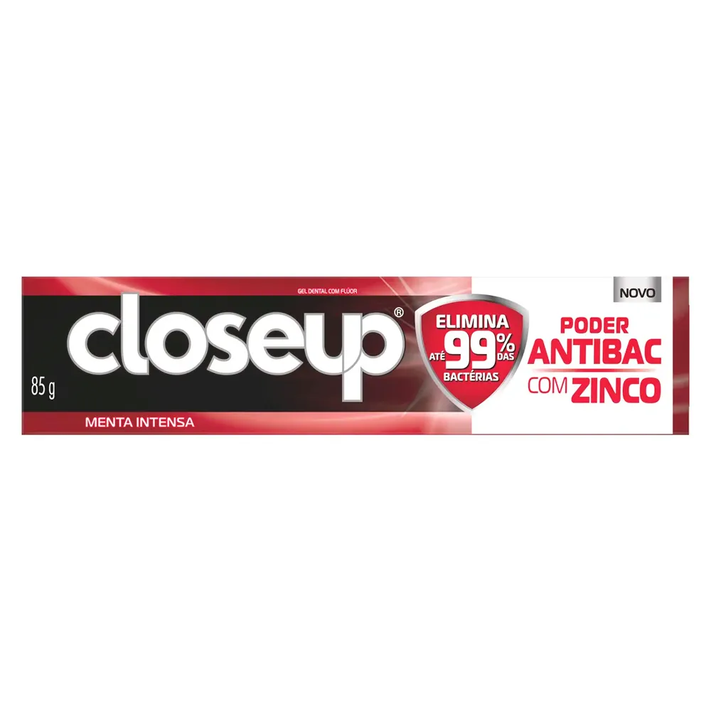 Gel Dental Menta Intensa Closeup Poder Antibac com Zinco 85g