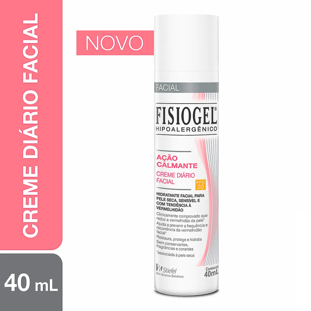 Fisiogel Ação Calmante Stiefel Creme Diário Facial FPS 20 40ml