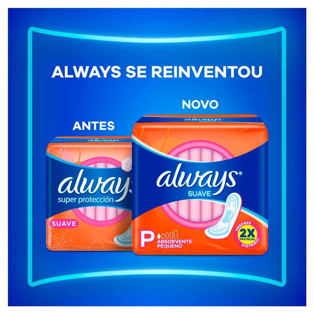 Absorvente Always Suave Tamanho P Sem Abas 8 Unidades_2